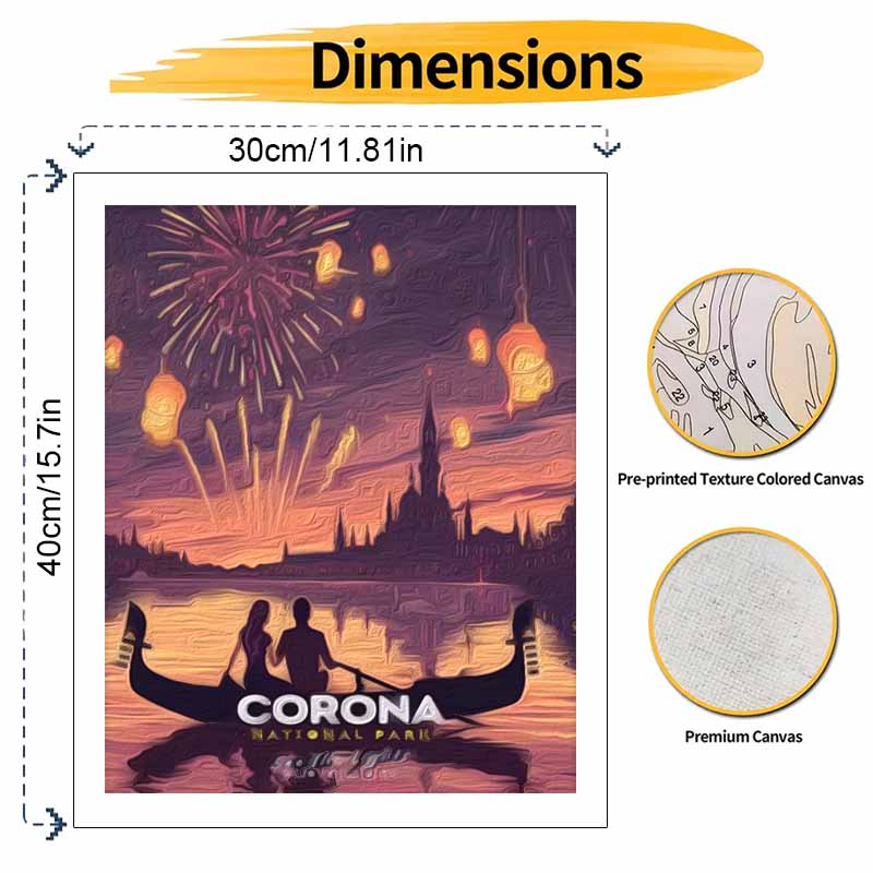 Disney Lantern Festival Rapunzel oil paint by numbers kit handmade diy home decor gifts wall art canvas painting for living room decor