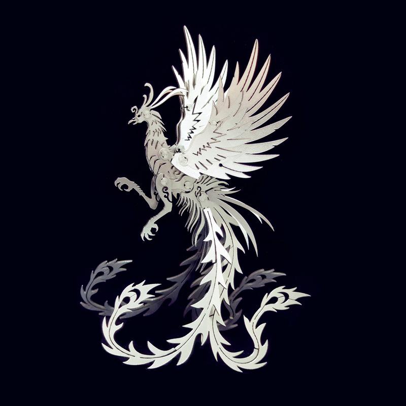 Phoenix Vermilion Bird 3D Metal Puzzle: High-Difficulty Mechanical Model for Adults