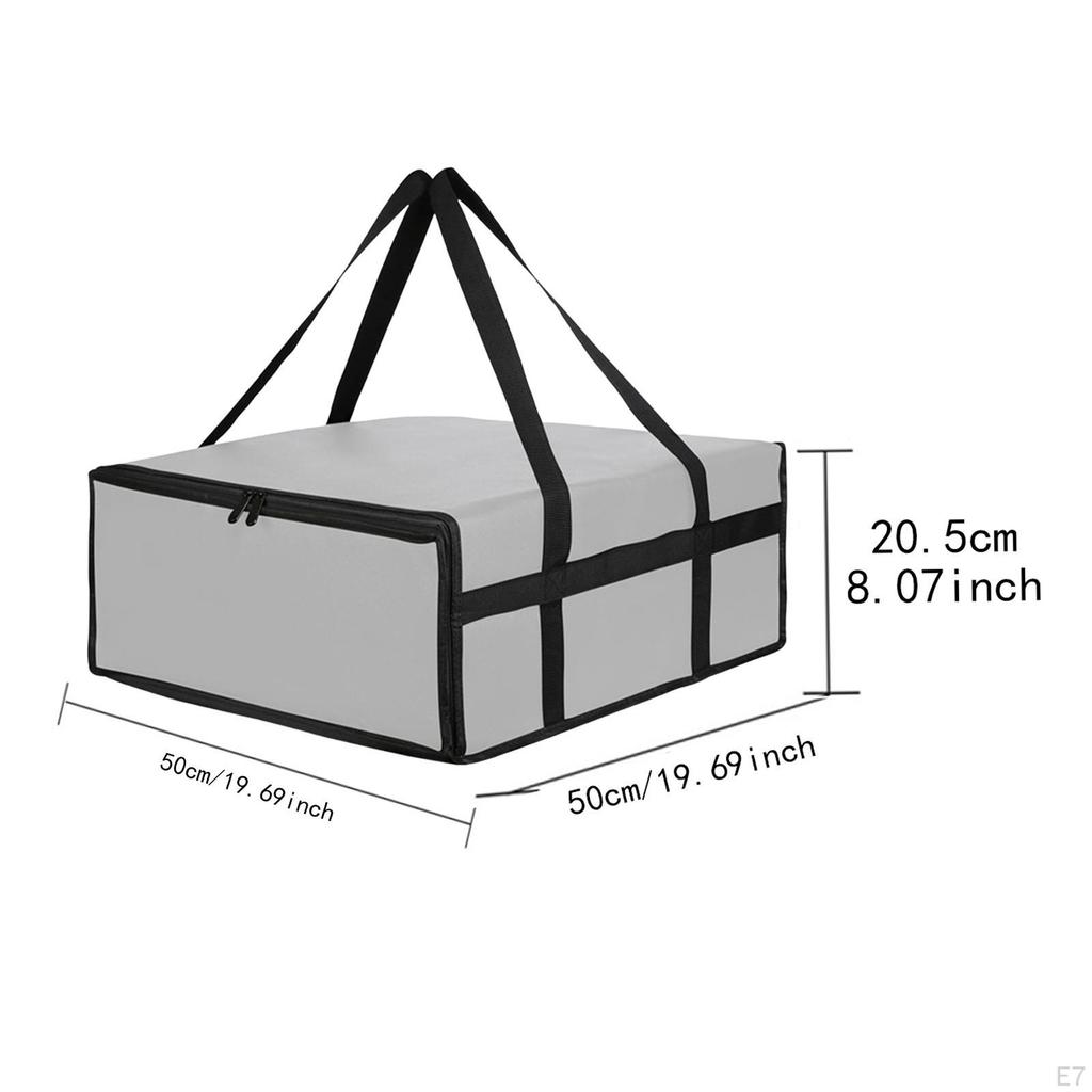 Сумка-термоизолятор для доставки пиццы с двойными ручками, большой вместимости, многоразовая, полностью термоизолированная для дома