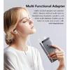 2/4 шт. USB-C Type-C на 3,5 мм Черные аудиоадаптеры для наушников USB Type-C на 3,5 мм гнездо для наушников 3