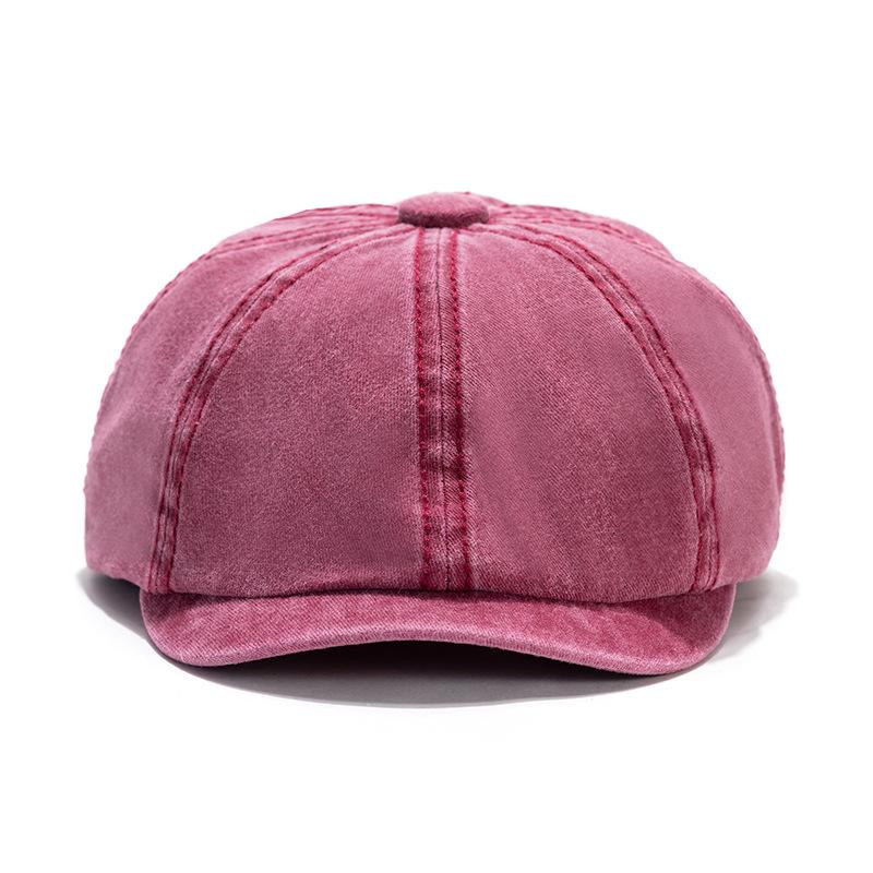 Восьмиугольная кепка из хлопчатобумажной выстиранной джинсовой ткани, женская британская берет, литературная кепка художника с утиным языком, ретро-кепка для газетчика, мужская