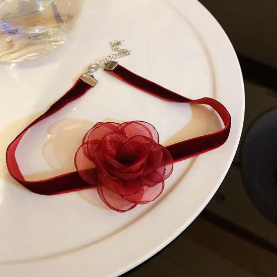 Ленточное колье, регулируемая застежка-карабин, с удлинительной цепочкой, однотонное, легкое в носке, женское, элегантное