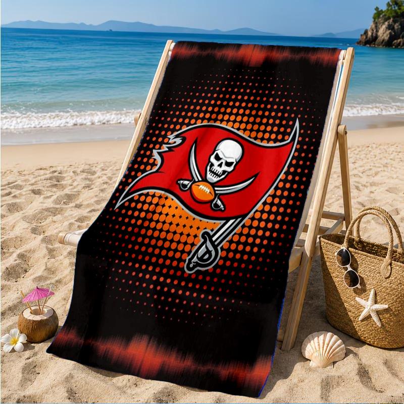 Tampa Bay Buccaneers Logo Beach Towel, Quick-drying, Easy to Care for, Suitable for Both Fitness and Beach Vacations,Sports Essential