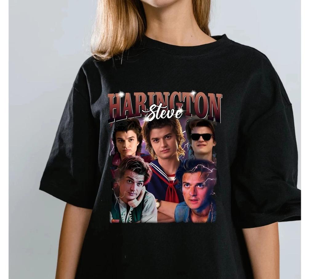 Women Vintage Steve Harrington T Shirt Unisex Oversized Cotton Casual Harajuku Summer Short Sleeve Streetwear 80s Tv Show Shirt