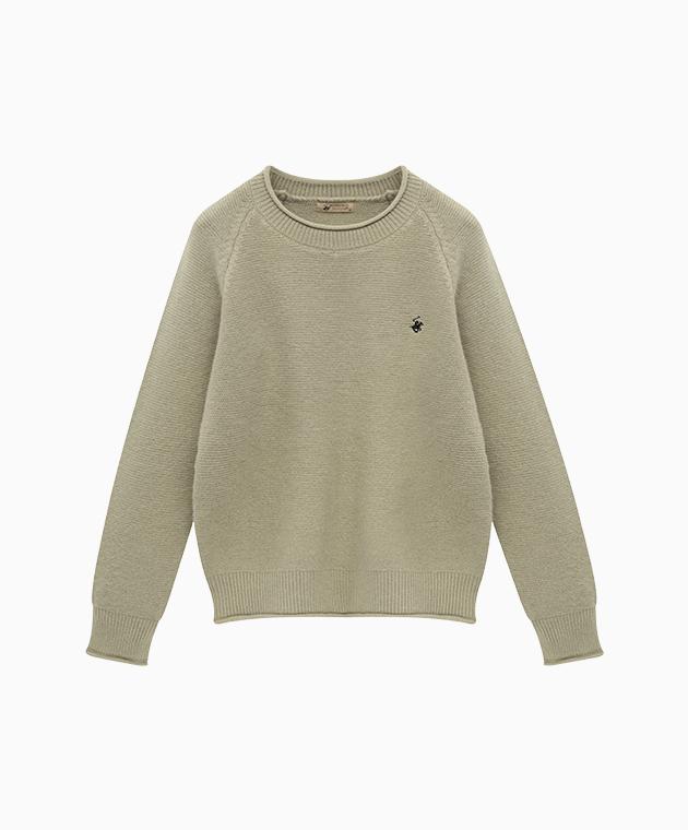 Женский круглый свитер с подвернутыми рукавами реглан Beverly Hills Polo Club 8 цветов Tk380