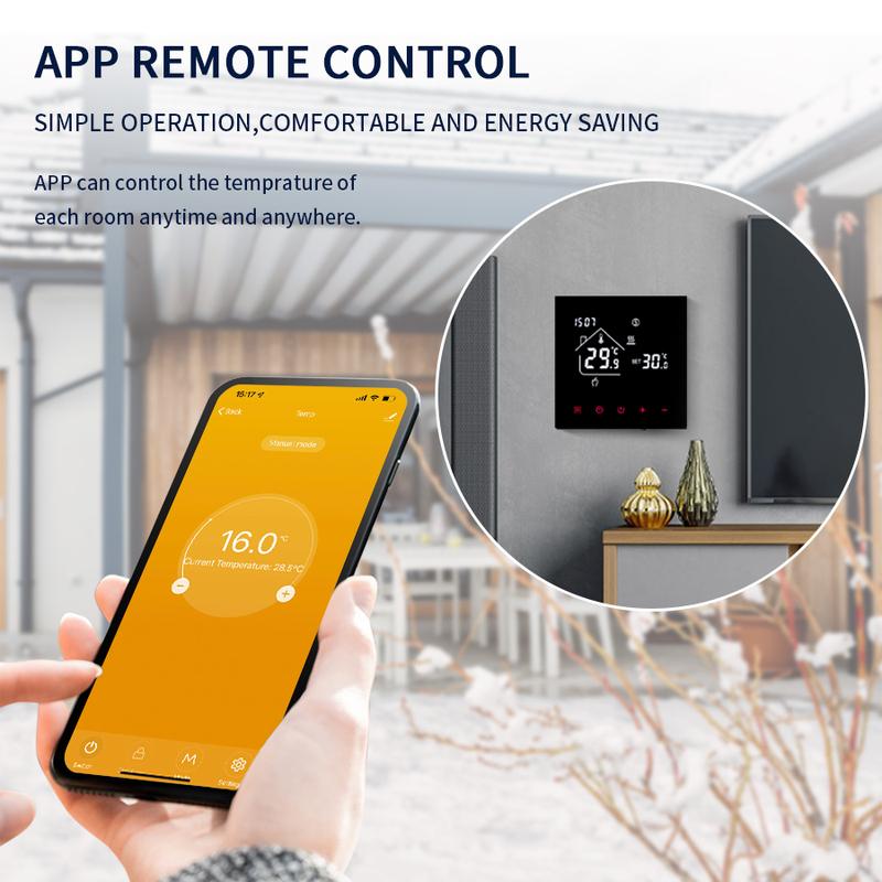 Tuya WiFi Умный Термостат LCD Дисплей Сенсорный Экран Электрический Пол Водяное/Газовое Отопление Контроллер Температуры С Alexa Alice