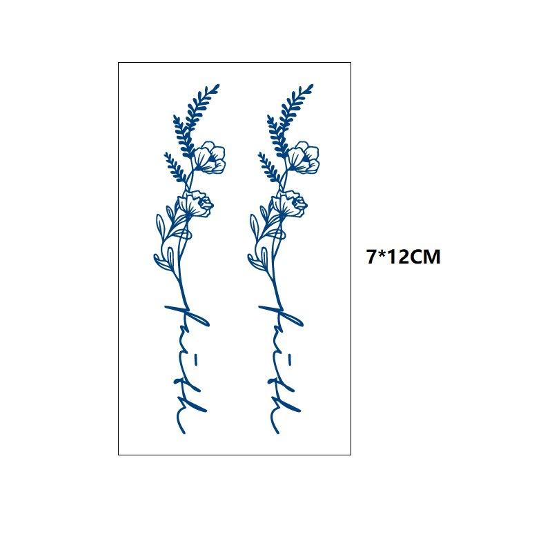 Маленький свежий крест ЭКГ маленькая змея рыбий хвост маленький узор неотражающая переносимая вода имитация стойкой татуировки наклейка