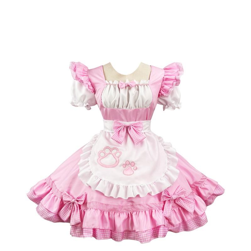 Cat Girl Maid Cosplay Costume Plus Size Cute Japanese Style Black White Outfit Anime Role Play