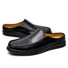 Large Size One-pedal Lazy Shoes Without Heel Men's Casual Leather Shoes Genuine Leather Half Slippers Men's Shoes