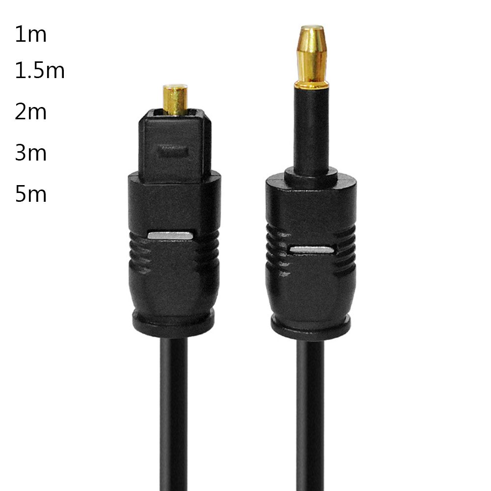 Professional Gold-plated Digital SPDIF Line Audio Cable 3.5mm to Toslink Optical Fiber Cord
