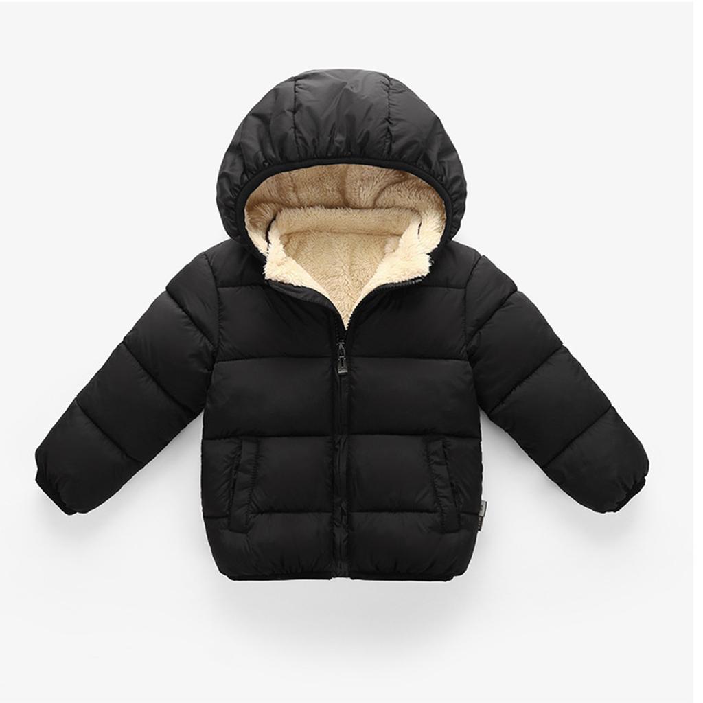 Down Thickened Baby Hooded Jacket And Medium Children's Down Jacket