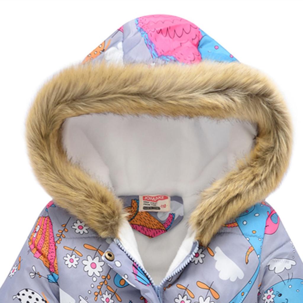 Детская стеганая куртка для мальчиков и девочек, модная стеганая куртка с капюшоном и длинным воротником из мультфильма для больших мальчиков