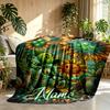Custom Name Personalized Plants vs. Zombies Print Blanket, Home Decor, Bedroom, Sofa, Camping, Couch, Gifts for Birthday Christmas