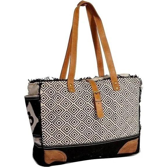 Сумка на плечо SEL de MER из переработанного холста и кожи Сумка через плечо Кожаная сумка