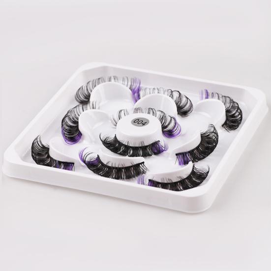 Yousheng 1 коробка накладных ресниц драматический 3D эффект красочные цветные русские полоски ресницы наращивание ресниц макияж для женщин