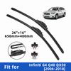 Wiper Blades for Infiniti G4 Q40 QX50 2006-2018 Front Double Rubber Strip Wiper Blade Windshield Brushes Windscreen Window Accessories