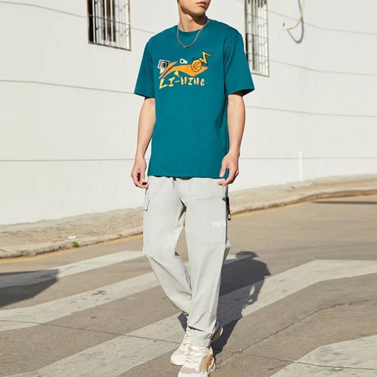 Мужская футболка Li Ning Темно-еловый зеленый AHSS591-2