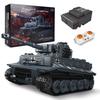 Mold King 20014 MOC Technology Tiger Tank Building Blocks Remote Control Technology Transport Vehicle Tank Building Kit with Electronic Gyroscope and