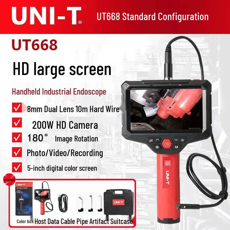 UNI-T 360° HD Эндоскоп-камера для промышленного и автомобильного осмотра