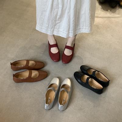 Корейская версия нишевого студенческого стиля обуви на мягкой подошве Love Doudou универсальна и не надоедает, балетки на плоской подошве, туфли-лодочки Мэри Джейн, женские