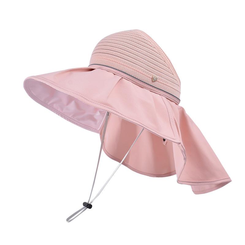 New Summer Shawl Hat Women's Color Glue Big Eaves Sun Hat Fashionable Versatile Face Small Empty Top Sun Protection Bucket Hat