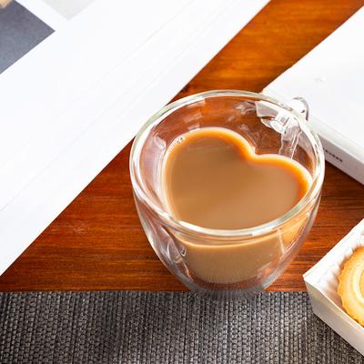 Кофейные чашки с прозрачными двойными стенками в форме сердца Gartis Coffeeware Teaware Tumbler with Handle Kitchen