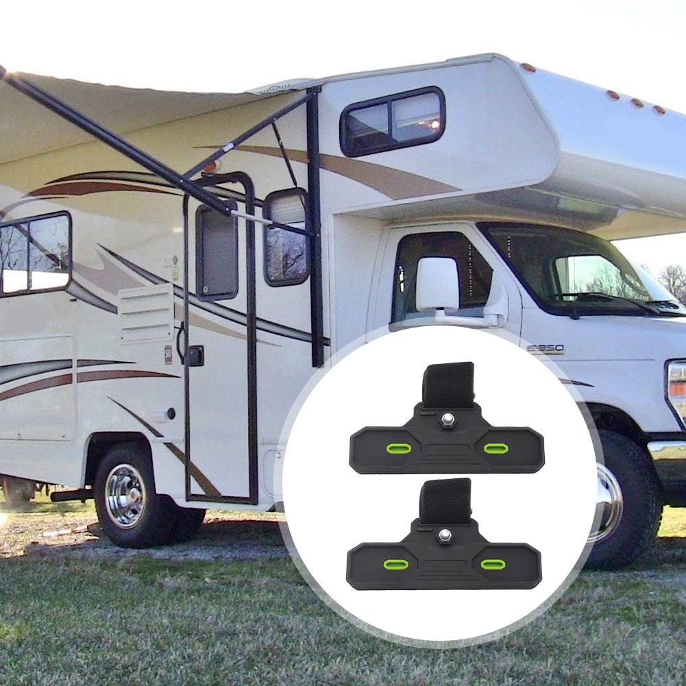 2Pcs RV Awning De-Flappers Nylon Travel RV Awning Clips RV Awning Clamps RV Canopy Grippers RV Sunshade Accessories