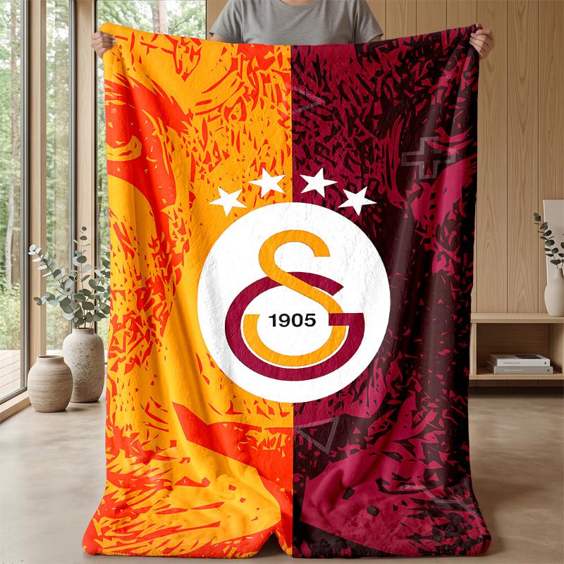 Galatasaray Football Theme blanket Soft Flannel Blanket Plush Throw Blanket Cozy Sofa Bed Blanket for Home Decor