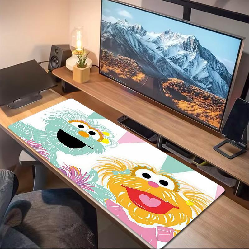 Sesame Street Print Cushion Non-slip Laptop Tablet Big Mousepad XXL Mat Mini PC Playmat With Lock edge