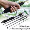 Спиннинг 5 секций Портативная удочка Сверхтвердая удочка Углеродная легкая удочка