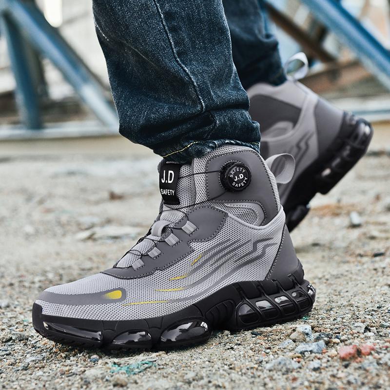 High-Top Couple Work Boots Indestructible Safety Shoes Steel Toe Men'S Boots Puncture-Proof Sneakers Men Non Slip Work Shoes