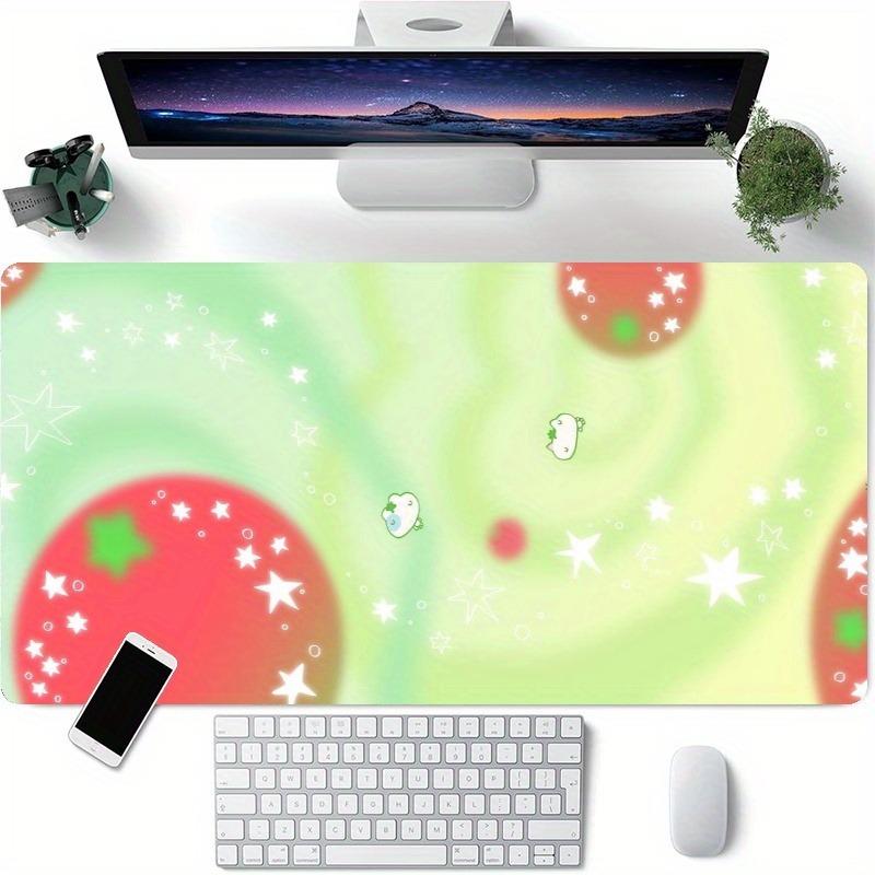 XL Kawaii tomato Mouse Pad star Pattern Pastel Aesthetic large Desk Mat Anti-Slip Large Gaming Keyboard Mat Office Accessories