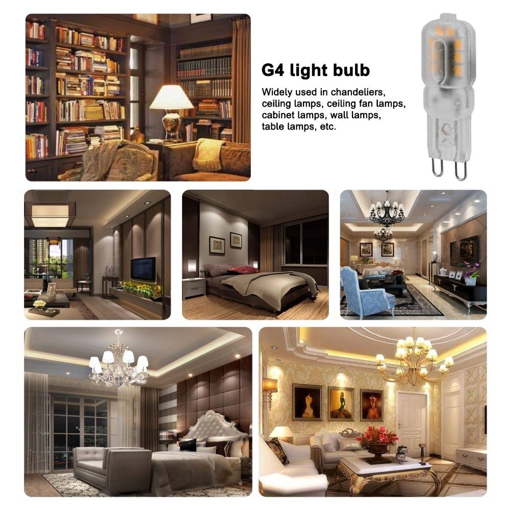 10PCS 12V G4 LED Bulbs 1.2W Halogen Replacement Bulbs Durable G4 Bi-Pin Bulbs Landscape Lighting