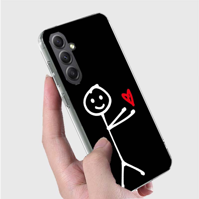 Funny Cute Cartoon Matchman Phone Case for Samsung A16 A26 A36 A56 A17 A37 A57 A07 A06 A02S A03 A04S A05S Galaxy Note 20 10 A50S