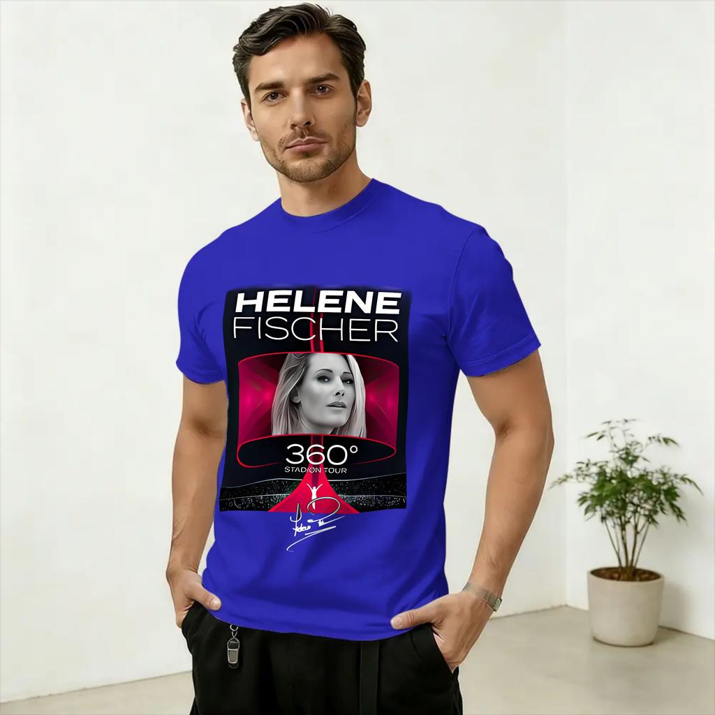 Helene Fischer 360 Tour 2026 T Shirt for Unisex Cotton Vintage TShirt Crewneck Tee Shirt Short Sleeve Clothing Party