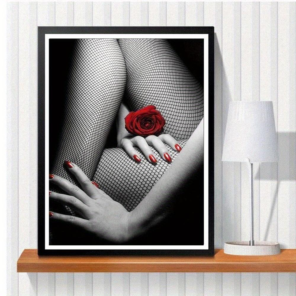 DIY Diamond Painting Stockings Rose Cross Stitch Kit Mosaic Art Diamond Painting Full Circle/Square Diamond Home Decoration