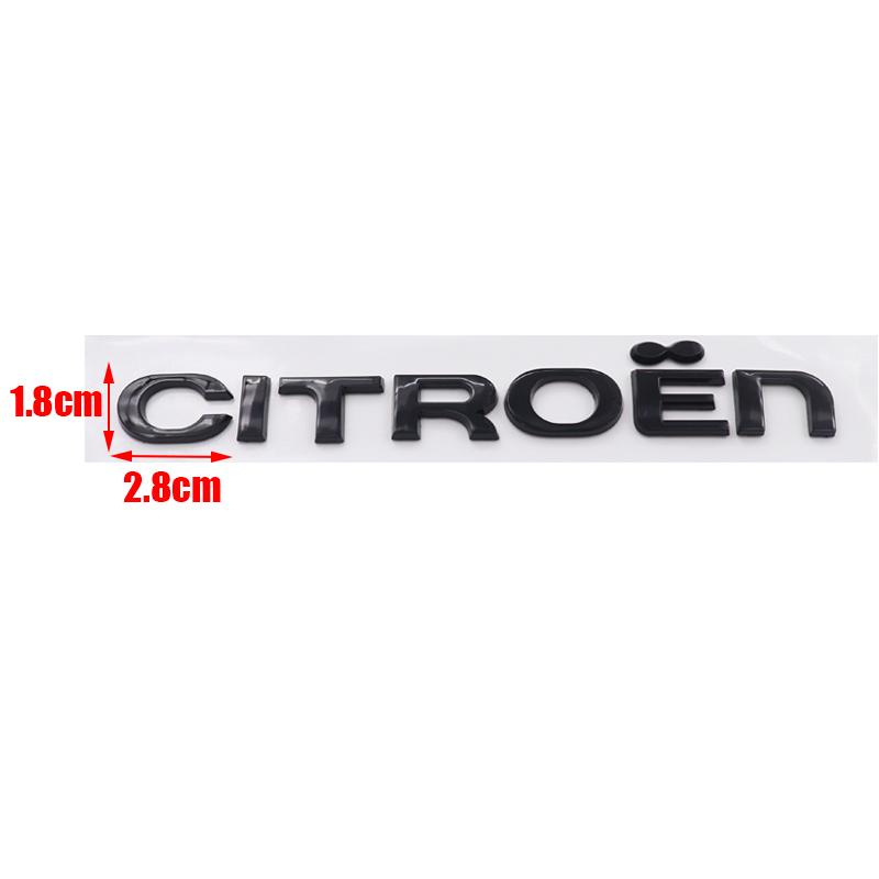 1pcs 3D Citroen ABS Car Rear Letter logo Rear Bumper tail door trunk sticker car rear Emblem sticker styling Accessories