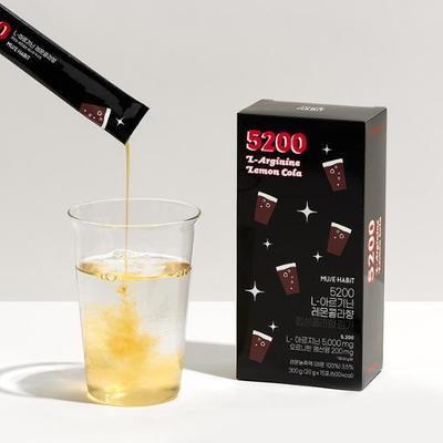 Muse Habit 5200 L-аргинин со вкусом лимонной колы 15 пакетов (15-дневный запас)