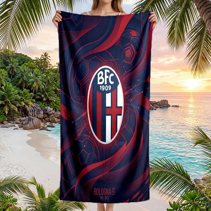 Bologna FC print Quick Dry Beach Towel Microfiber Absorbent Portable Travel Swimming Towel