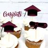 16Pcs Sparkling 2025 Graduation Cupcake Decoration Graduation Season Theme Party Decoration