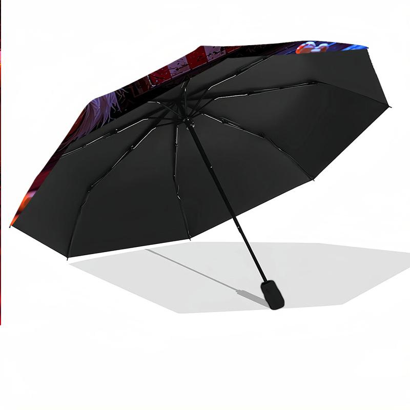 Gremlins Gizmo Windproof Auto 8 Rib Folding Umbrella Portable Outdoor Parasol