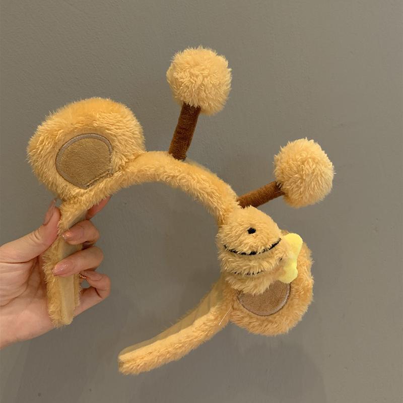 Милые повязки на голову в виде пчел, креативные животные, плюшевые головные уборы с героями мультфильмов, очень милые заколки для мытья лица, забавные шоу Po, повязки на голову