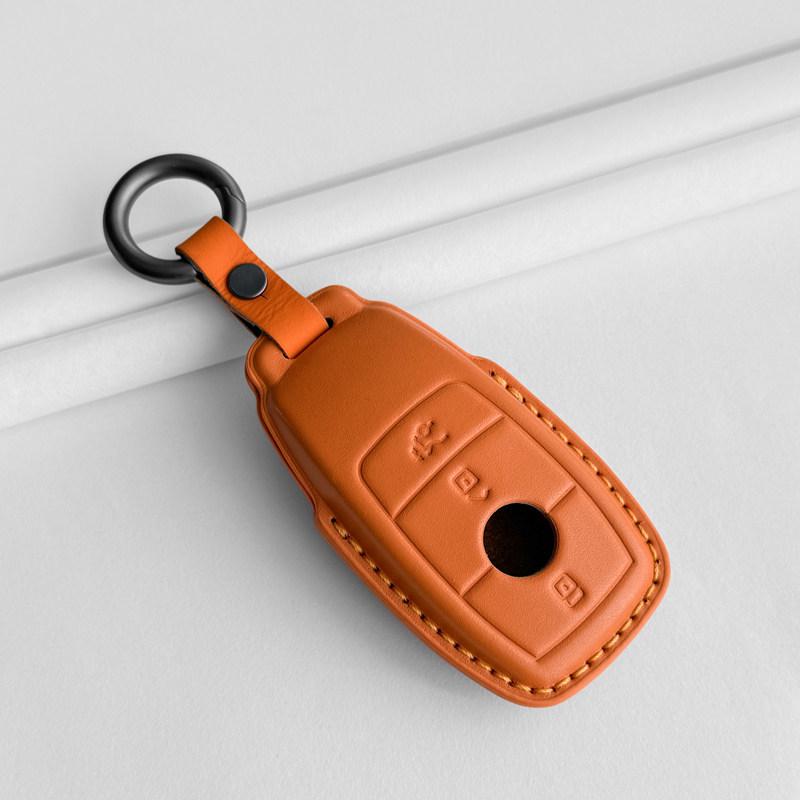 Mercedes-Benz Genuine Leather Key Case for GLC, Class A, S, C200, E300 Models