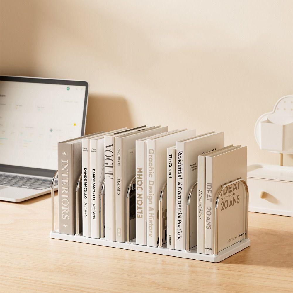 With Storage Box Bookend Book Holder Save Space Books Storage Rack Desk Stand Bookshelf Documents