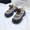 Повседневные женские кроссовки на толстой подошве, новинка осени и зимы, низкие, спортивные, женские, в стиле ретро, на высоком каблуке, повседневные, нескользящие, классические