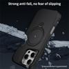 For iPhone 16 Pro Phone Case with Magnetic Kickstand TPU+PC Carbon Fiber Back Cover