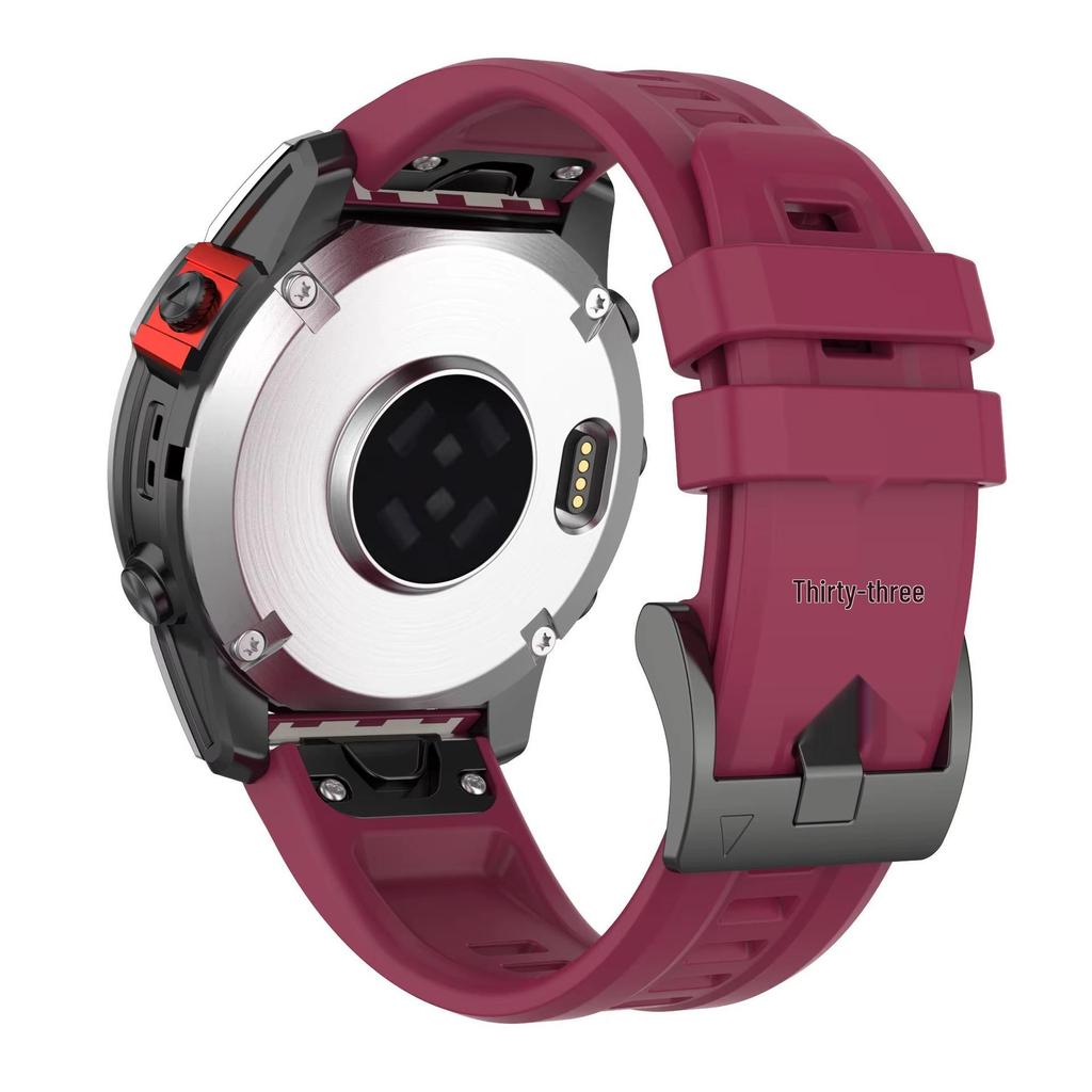 Силиконовый ремешок для часов Garmin Fenix 7/7s/7X Pro с быстросъемным креплением, стиль как у официального для моделей Fenix 5/6/935