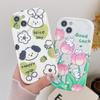 Cute Silicone Case for Tecno Spark 8C iPhone 15 14 Samsung A54 A34 Xiaomi Redmi Note 12 11 Pro Funda Cartoon Puppy Tulip Flower Cover Soft TPU Bumper
