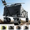 Heavy-Duty Folding Outdoor Utility Cart with Umbrella & Chair