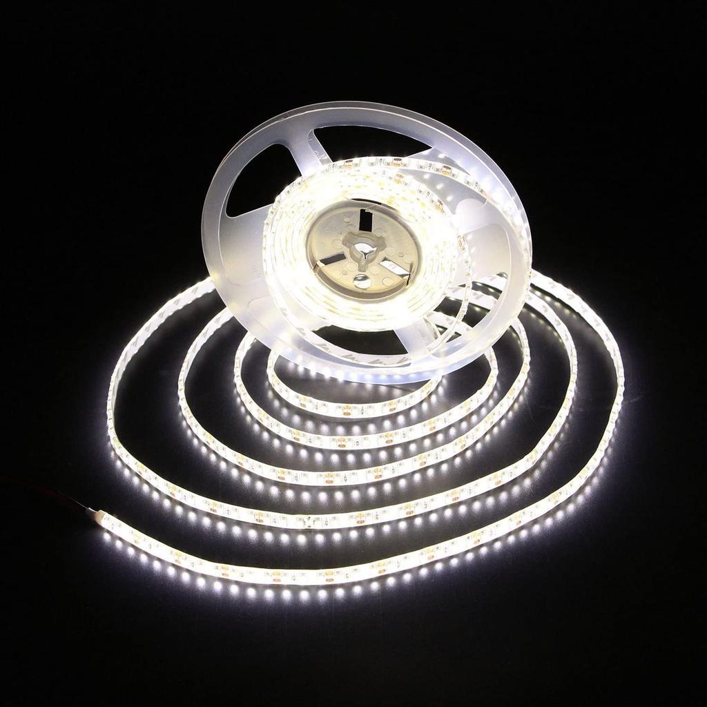 Катушка LED ленты Белая основа 5м 600 SMD Передний свет